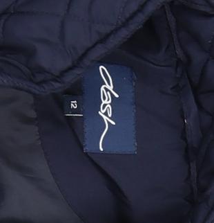 Womens UK Size 12 DASH Blue Quilted Coat