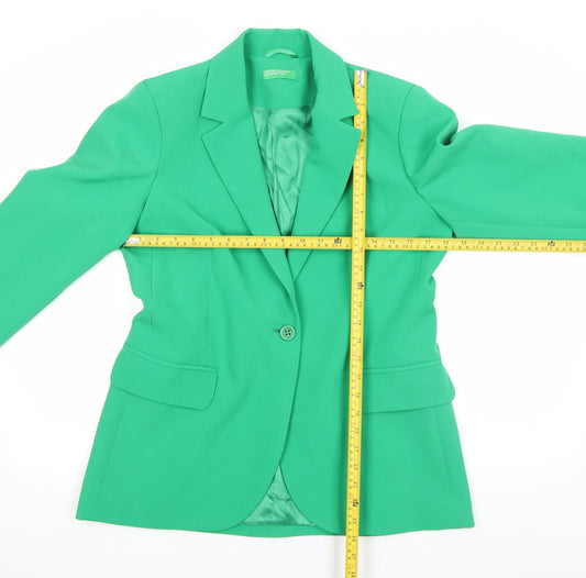 Womens UK Size 12 United Colors of Benetton Regular Green Blazer