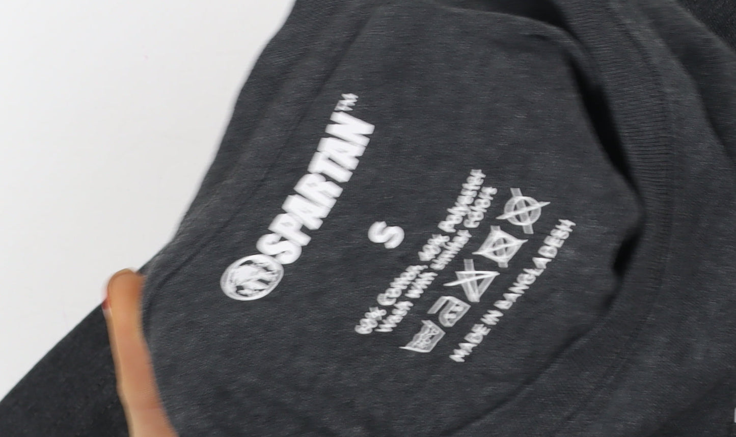 Womens UK Size S Spartan Grey Basic T-Shirt