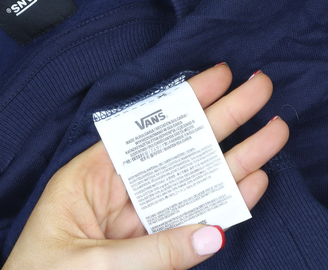 Mens UK Size XS VANS Blue Pullover Sweatshirt