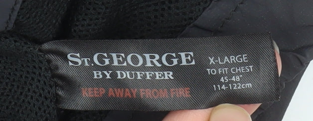 Womens UK Size XL St. George by Duffer Black Windbreaker Coat