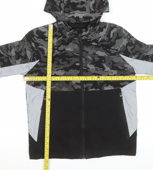 Boys UK Size 10-11 Years George Black Windbreaker Coat