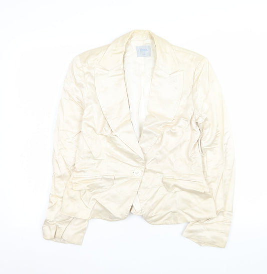 Womens UK Size 14 Oasis Regular Ivory Blazer