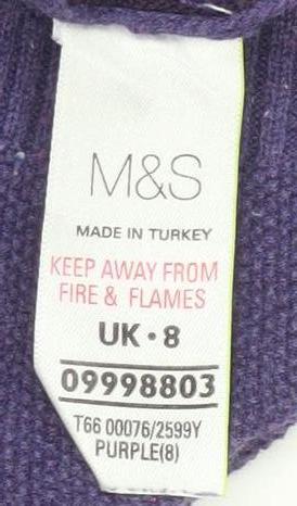 Womens UK Size 8 Marks and Spencer Purple Basic Blouse