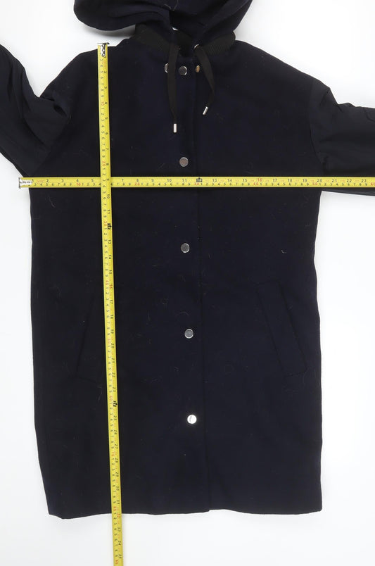 Unisex Adults UK Size 34 Topshop Blue Parka Coat