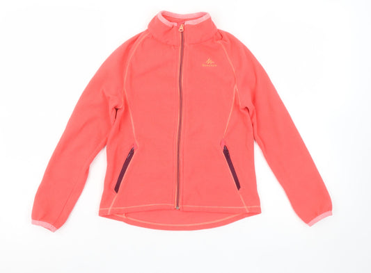 Girls UK Size 8 Years Quechua Pink Basic Jacket