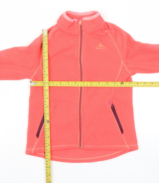 Girls UK Size 8 Years Quechua Pink Basic Jacket