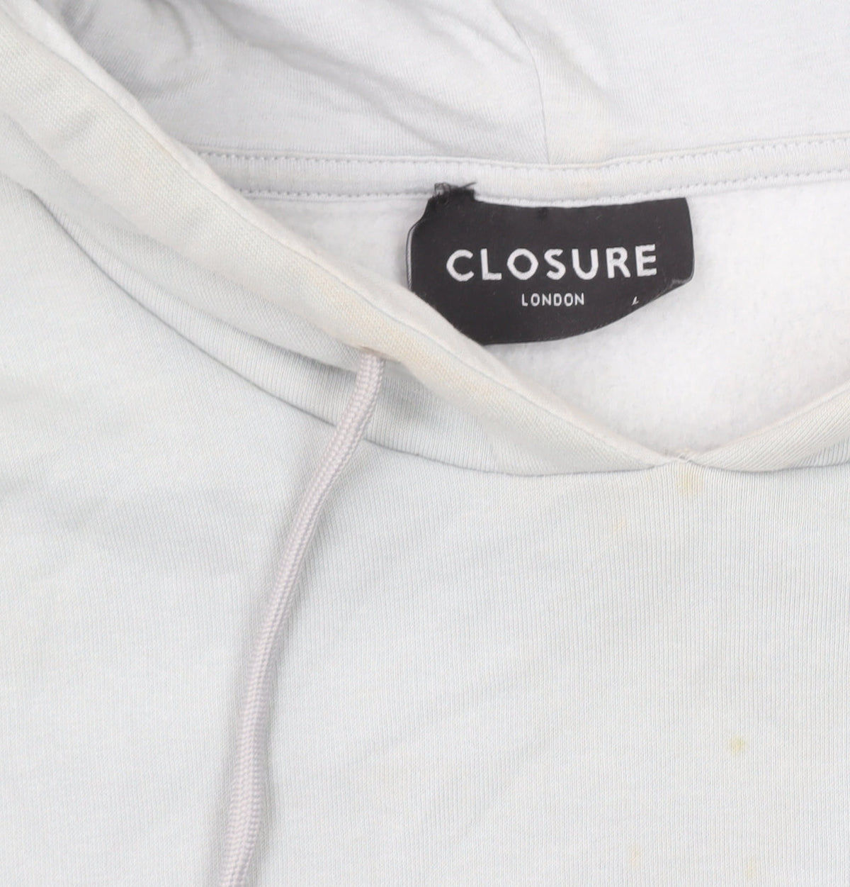 Mens UK Size L Closure London Grey Pullover Hoodie