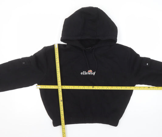 Womens UK Size 10 ellesse Black Pullover Hoodie