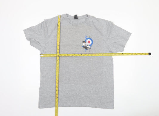 Mens UK Size L Gildan Grey T-Shirt