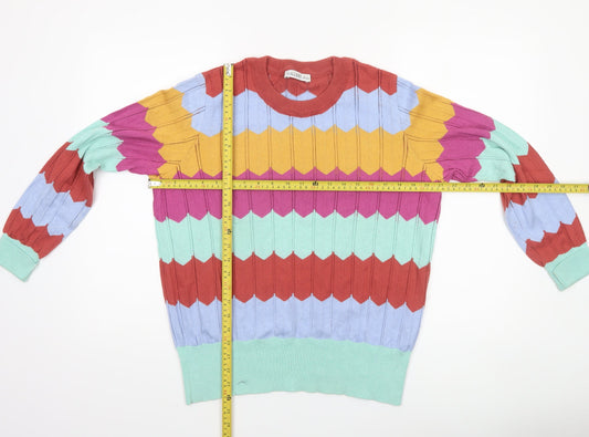 Womens UK Size M Gallery Multicoloured Pullover Jumper