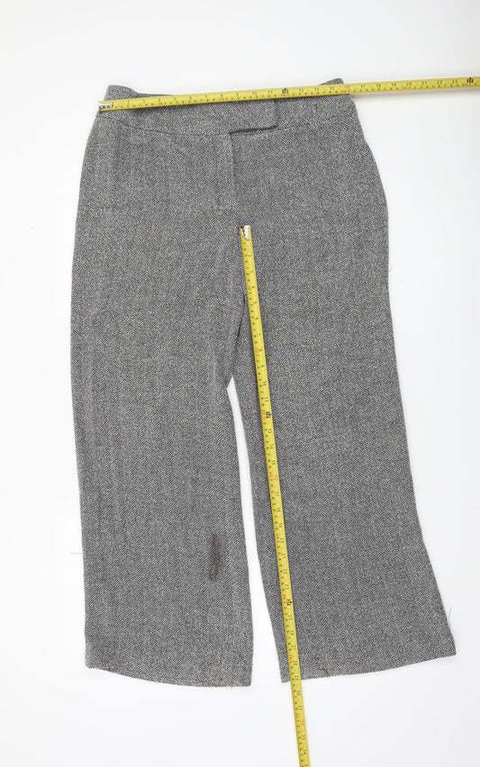 Womens UK Size 14 NEXT Regular Fit Business Workwear Casual Grey Trousers
