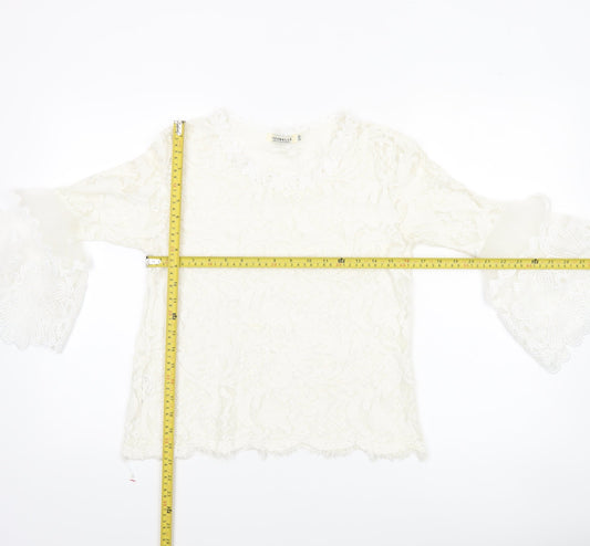 Womens UK Size S Luzabelle Ivory Tunic Blouse