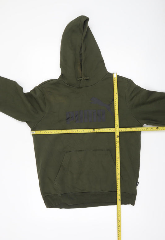 Mens UK Size S PUMA Green Pullover Hoodie