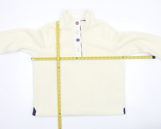 Womens UK Size L Arctic Storm Ivory Henley Sweatshirt