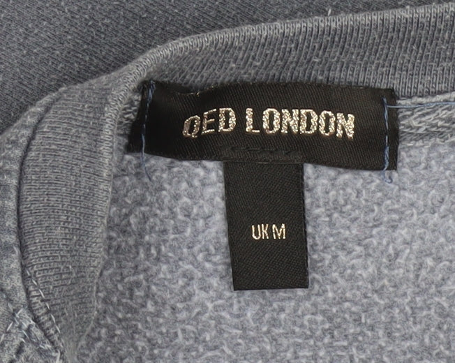 Mens UK Size M QED London Blue Pullover Sweatshirt