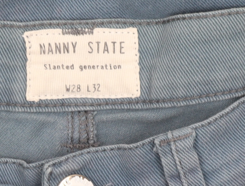 Mens UK Size M Nanny State Slim Fit Skinny Blue Jeans