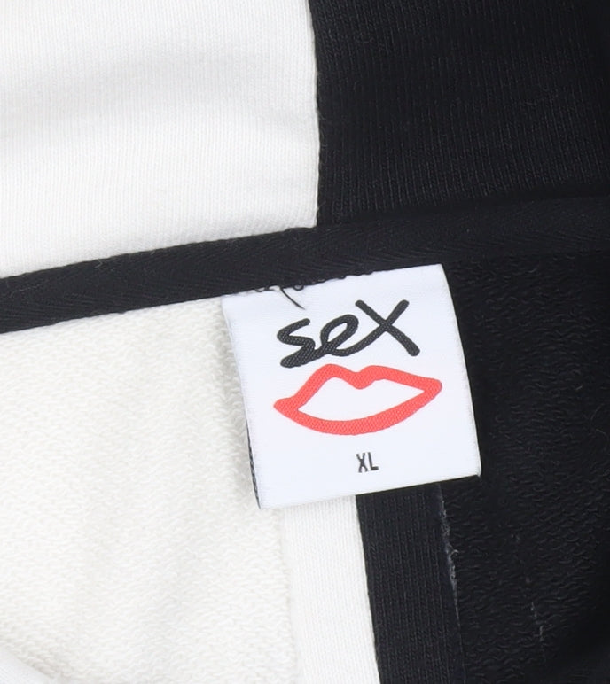 Mens UK Size XL Sex Lips Multicoloured Pullover Hoodie