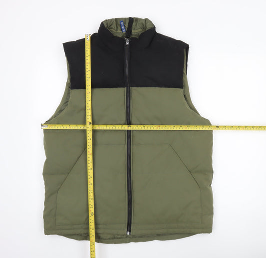 Mens UK Size L H&M Green Puffer Jacket