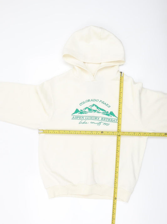 Womens UK Size 8 Threadbare Ivory Pullover Hoodie