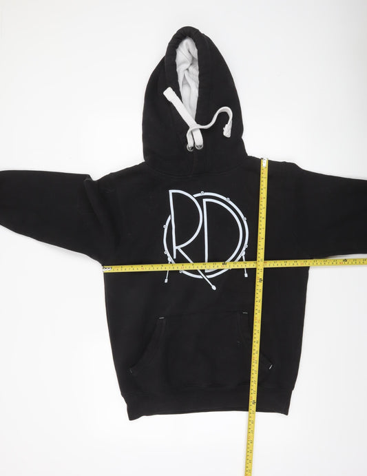 Mens UK Size S Rhythm Dynamics Black Pullover Hoodie