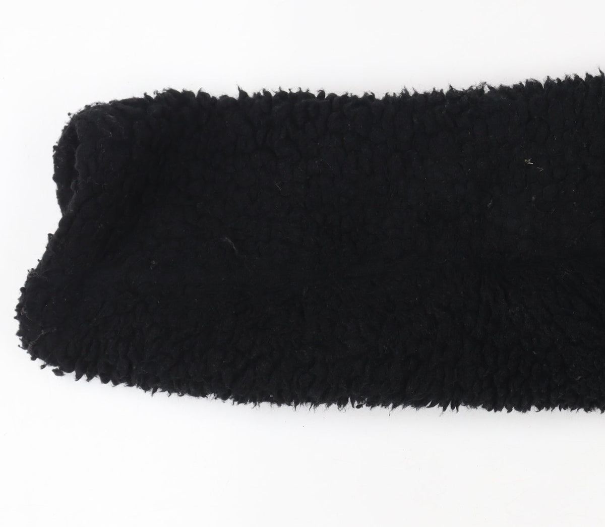 Additional view of L.O.G.G. women’s black teddy fleece coat, size UK 10, relaxed fit overcoat