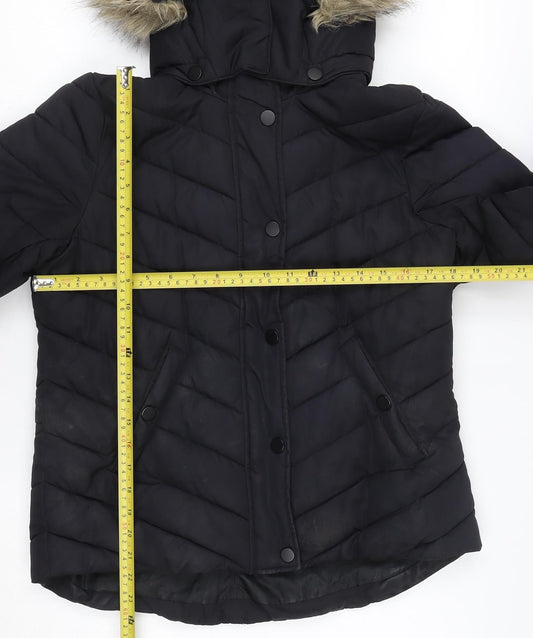 Womens UK Size 14 L.O.G.G. Black Puffer Jacket