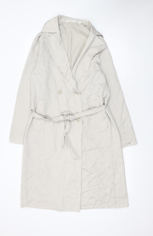 Womens UK Size XS Uniqlo Beige Trench Coat