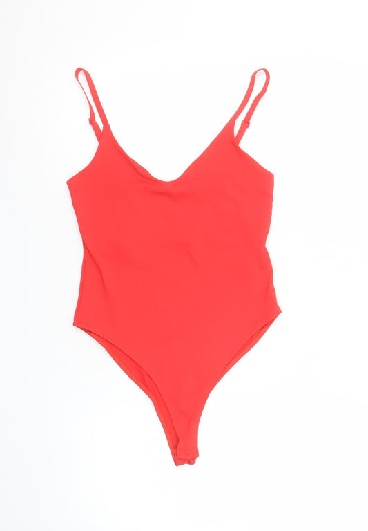 Womens UK Size 12 Zara One-Piece Red Bodysuit