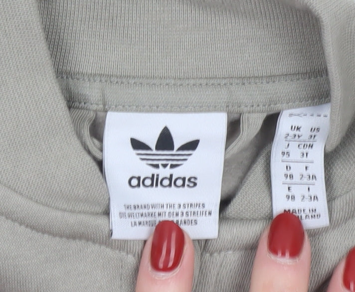 Additional view of Adidas boys’ green sleeveless track jacket 2-3 years full zip lightweight