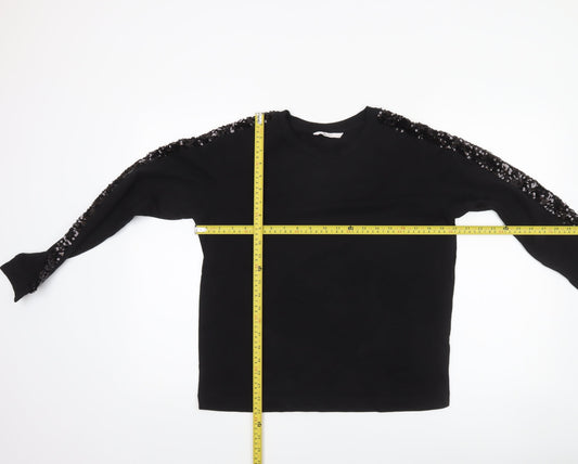 Womens UK Size 8 TU Black Pullover Sweatshirt