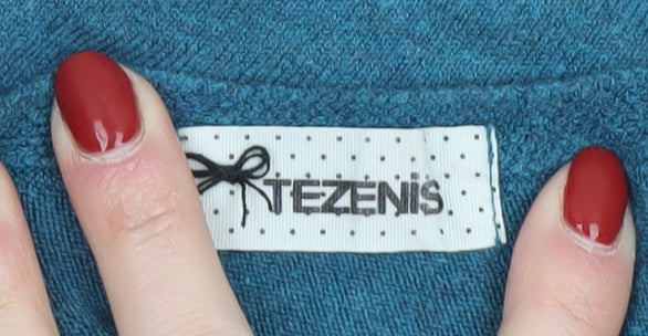 Womens UK Size M Tezenis Blue Cape Jumper