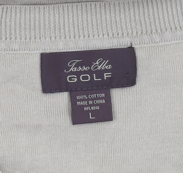 Mens UK Size L Tasso Elba Beige Vest Jumper