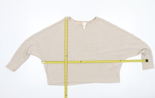 Womens UK Size M H&M Beige Pullover Jumper