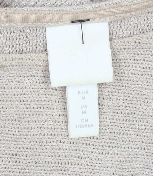 Womens UK Size M H&M Beige Pullover Jumper