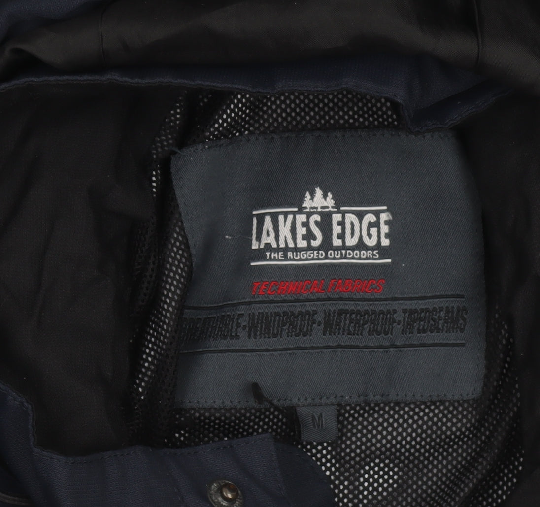 Mens UK Size M Lakes Edge Blue Parka Coat
