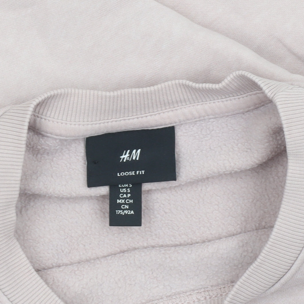 Mens UK Size S H&M Beige Pullover Sweatshirt