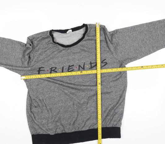 Womens UK Size 16 Friends The TV Series Grey Basic T-Shirt