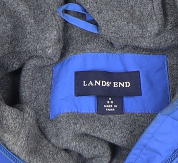 Womens UK Size S Lands' End Blue Parka Coat