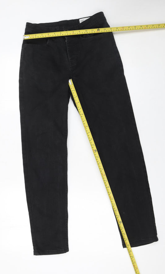 Mens UK Size M denim co. Slim Fit Slim Black Jeans