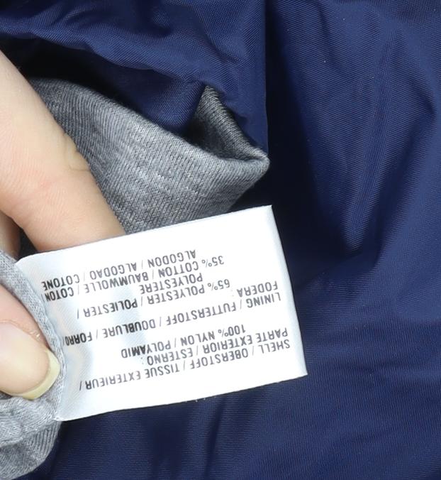 Womens UK Size L Fruit of the Loom Blue Windbreaker Coat