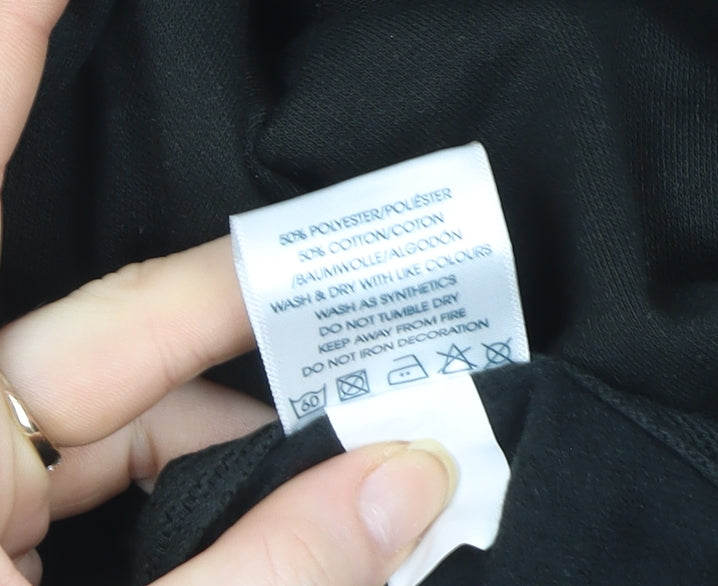 Mens UK Size XS Uneek Black Pullover Hoodie