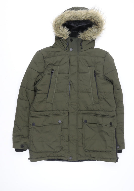 Teens UK Size 14 NEXT Green Parka Coat