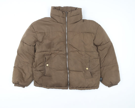Womens UK Size S Pull & Bear Brown Puffer Jacket