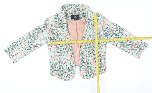 Womens UK Size 6 H&M Regular Multicoloured Blazer