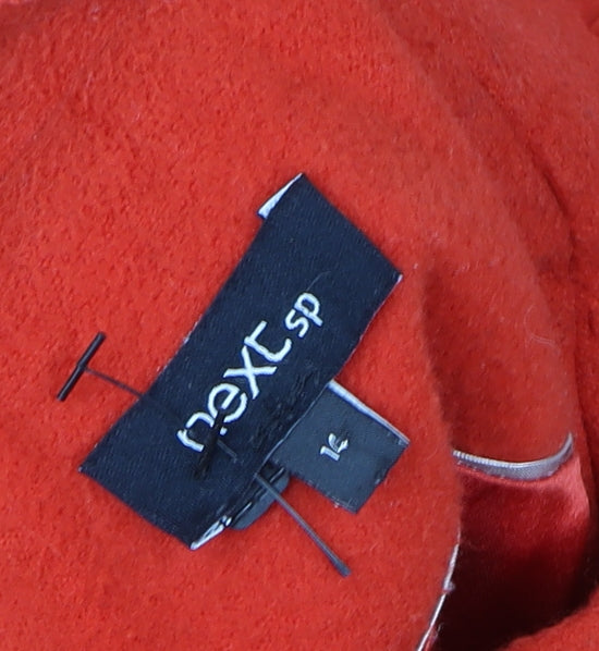Womens UK Size 14 NEXT Red Overcoat