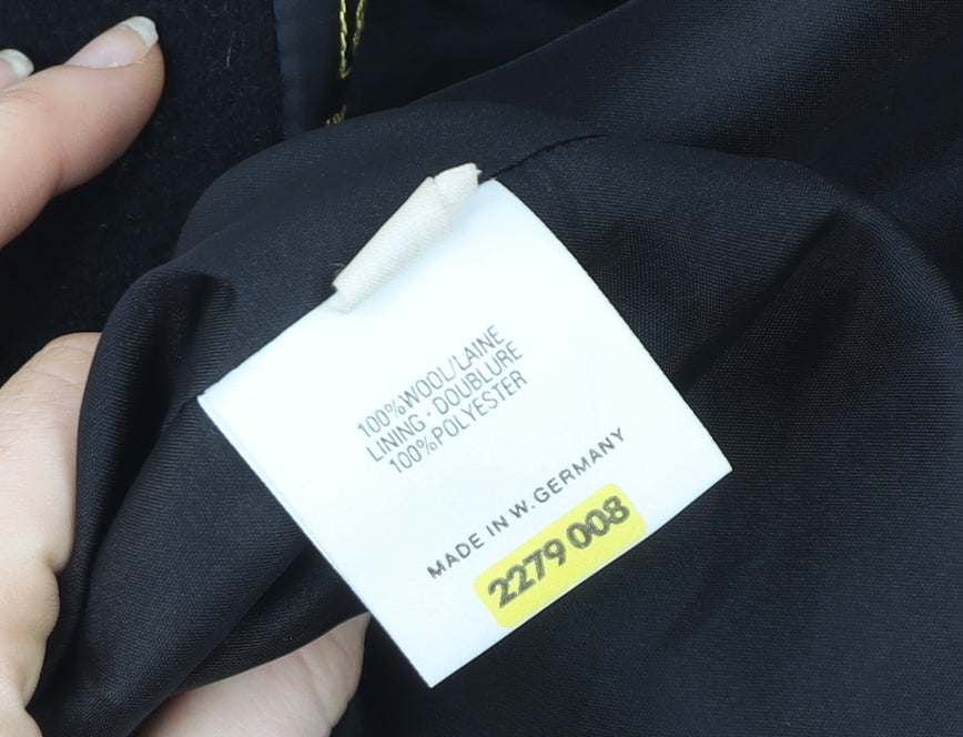 Womens UK Size 10 Marks and Spencer Black Overcoat