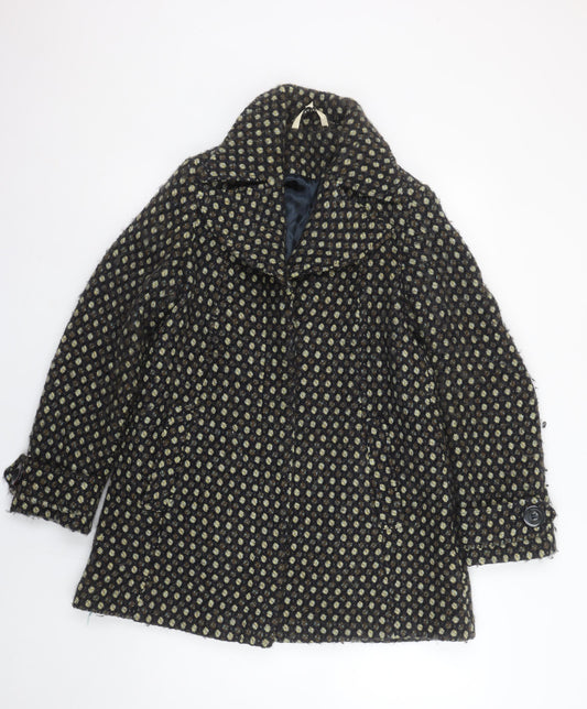 Womens UK Size 14 Laura Ashley Black Overcoat