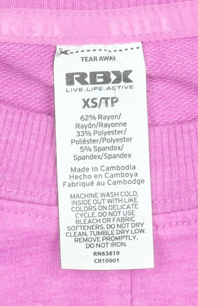 Womens UK Size XS RBX Pink Basic T-Shirt