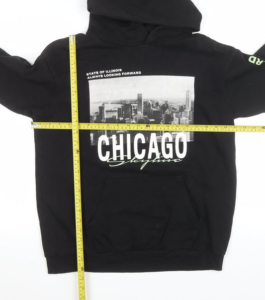 Teens UK Size 164 H&M Black Pullover Hoodie